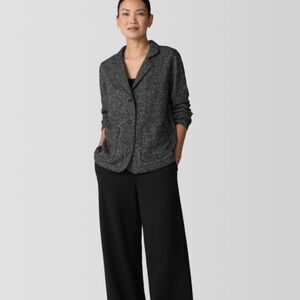 Eileen Fisher Stand Collar Jacket Organic Cotton Medium